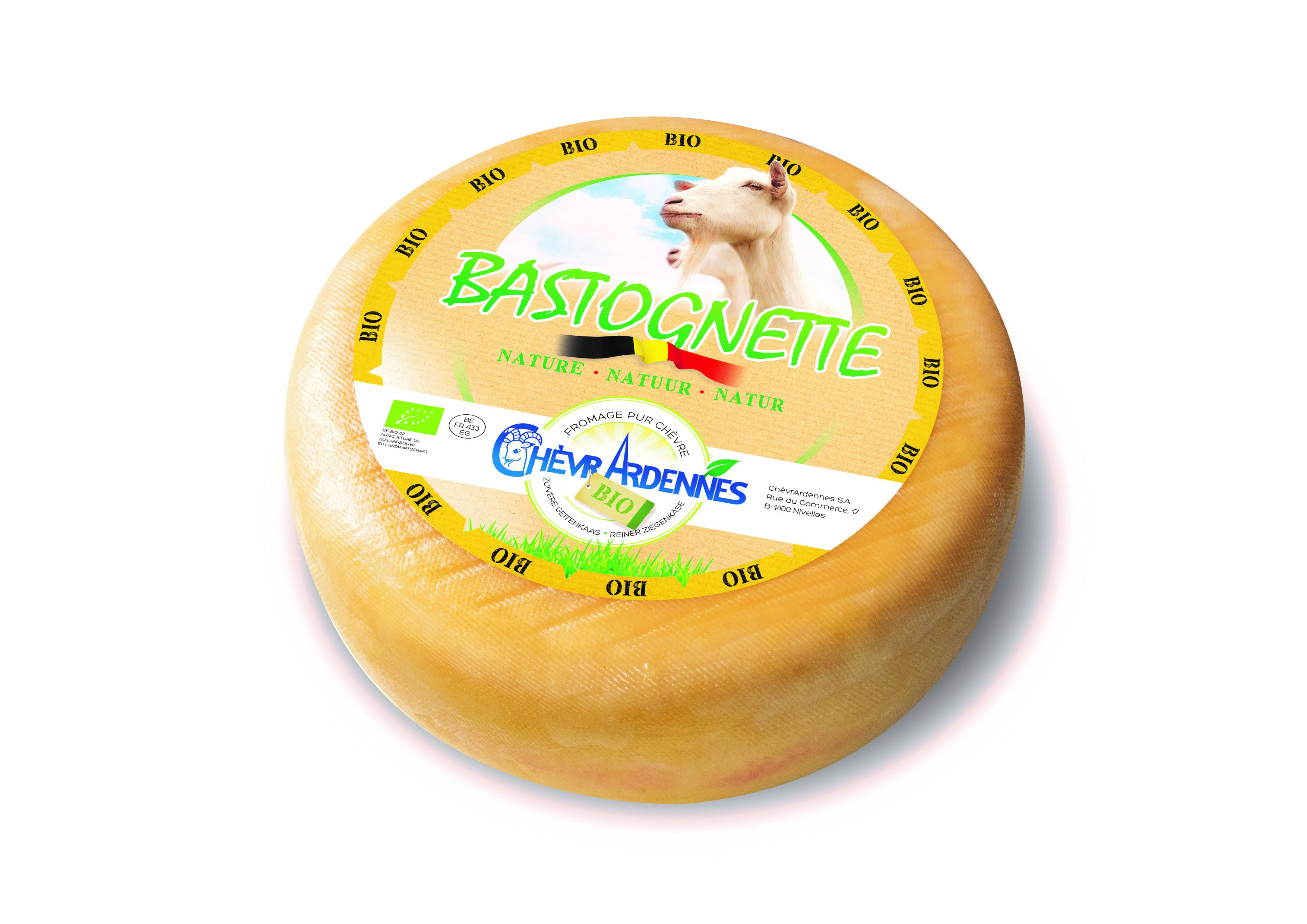 Bastognette Fromage gouda chèvre bio 3kg